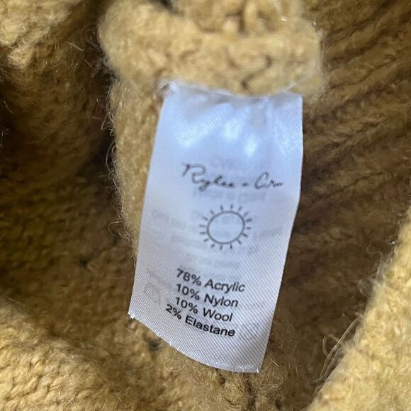 New Rylee + Cru Mustard Sweater Women size M - Picture 3 of 4